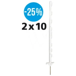 Gallagher Duopack Vario Paal (2x10) Wit